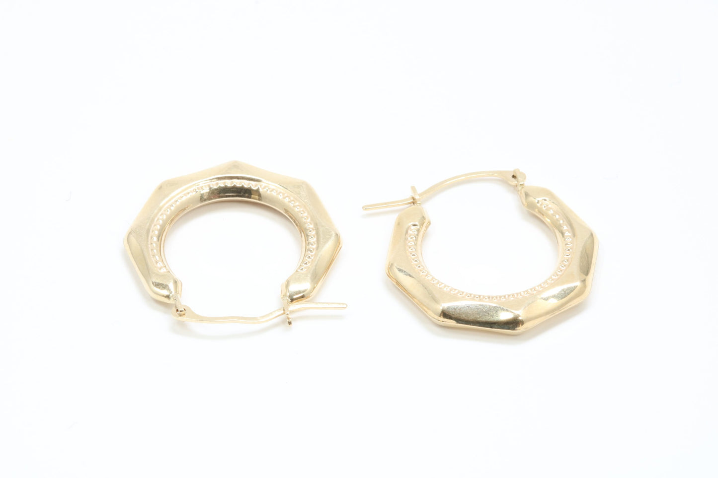 20 mm Long Hoop Creole Earrings Made from Solid 9ct Yellow Gold