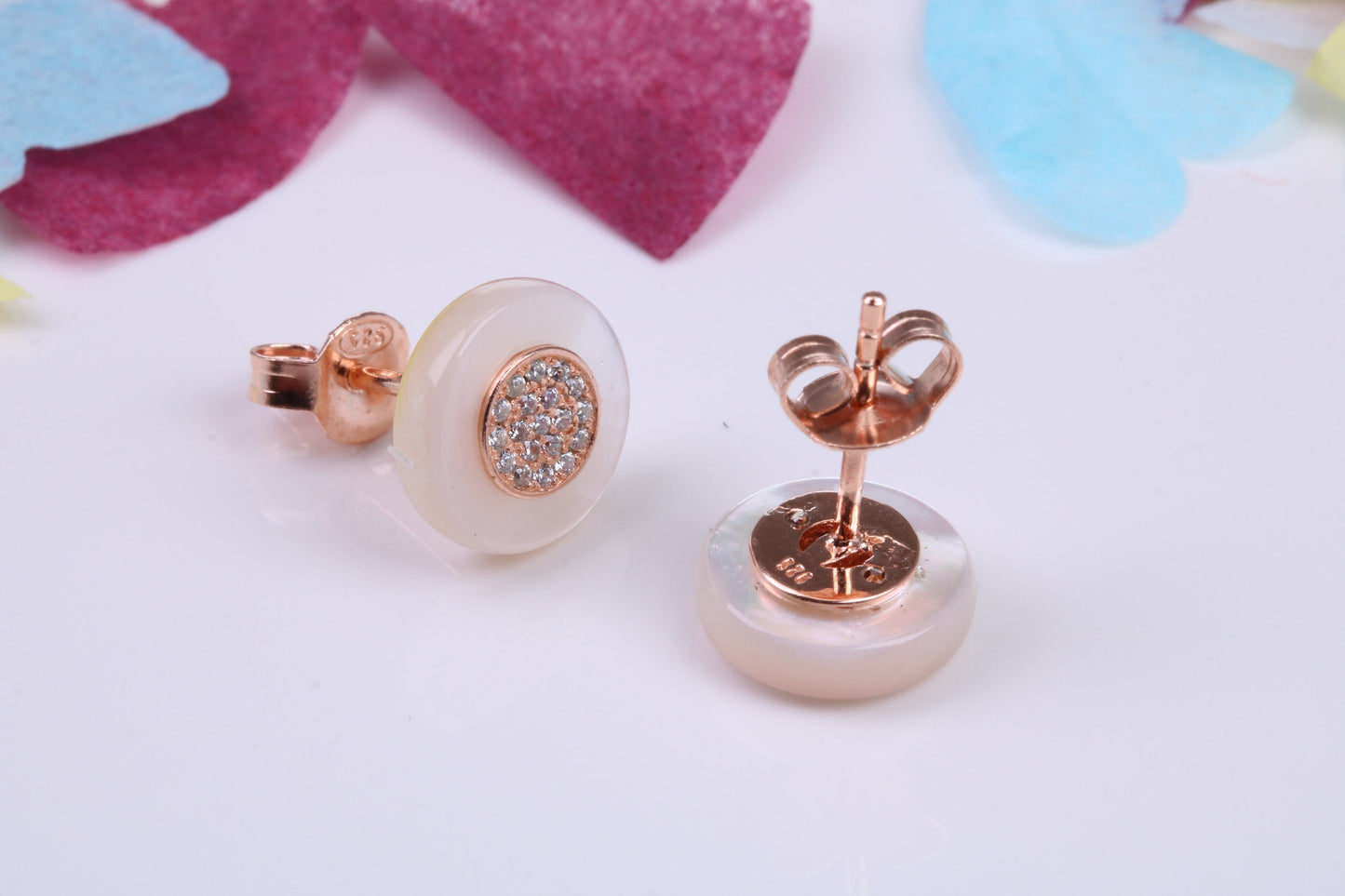 10 mm Round Cluster Cubic Zirconia set Earrings, Very Dressy, Made from Solid 925 Grade Sterling Silver