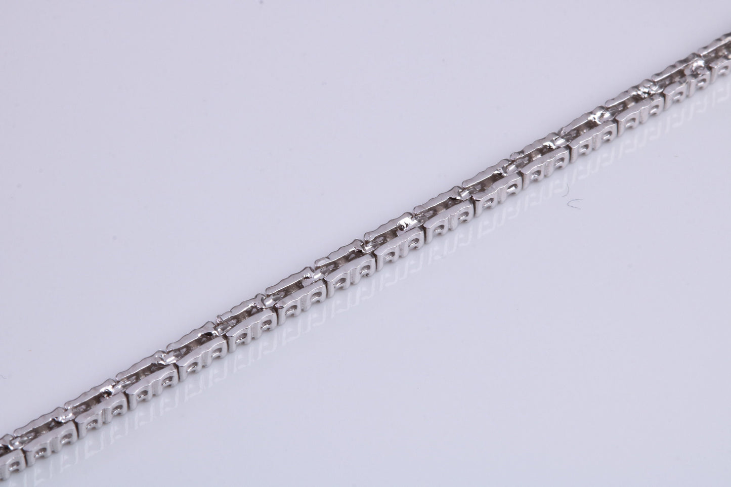 Cubic Zirconia set Tennis Bracelet, made from solid Sterling Silver