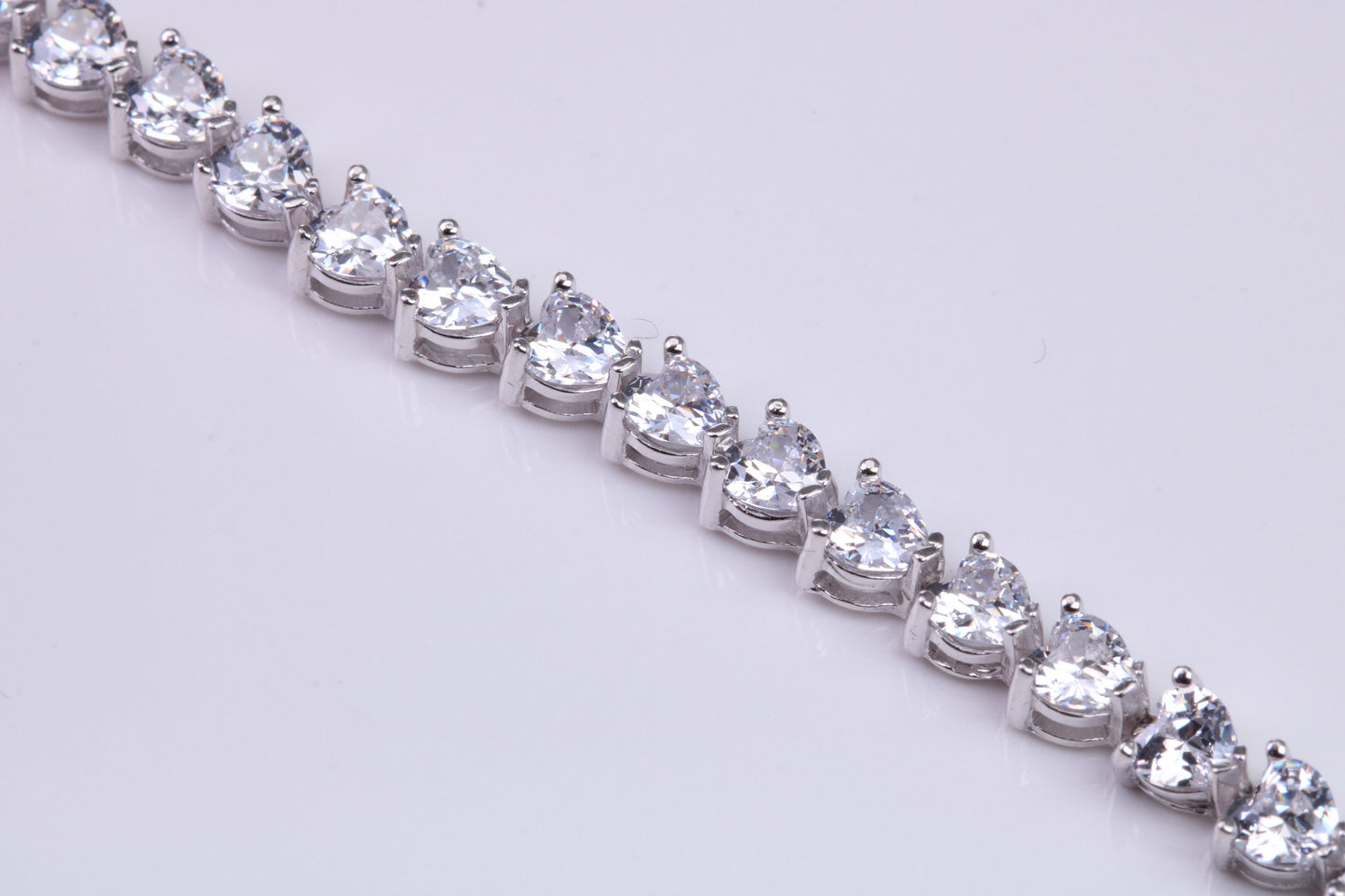 Cubic Zirconia set Tennis Bracelet, made from solid Sterling Silver