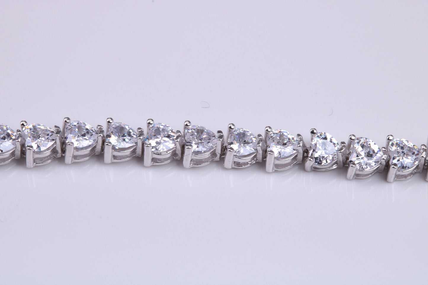 Cubic Zirconia set Tennis Bracelet, made from solid Sterling Silver