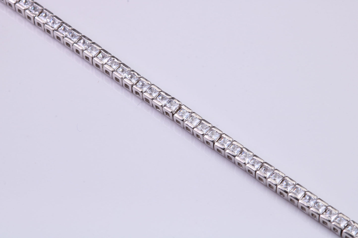 Cubic Zirconia set Tennis Bracelet, made from solid Sterling Silver