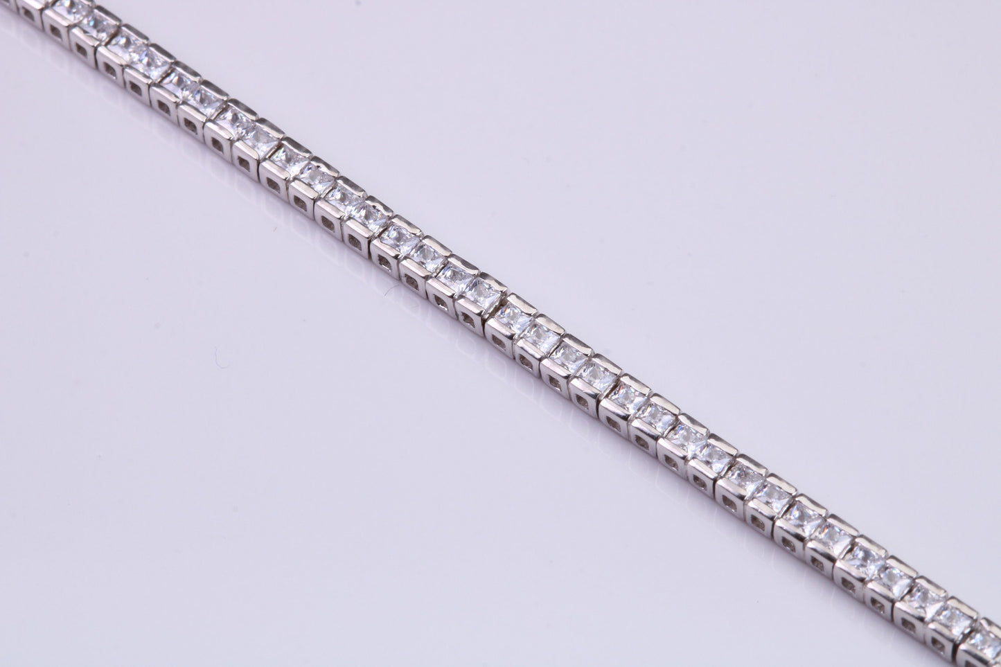 Cubic Zirconia set Tennis Bracelet, made from solid Sterling Silver