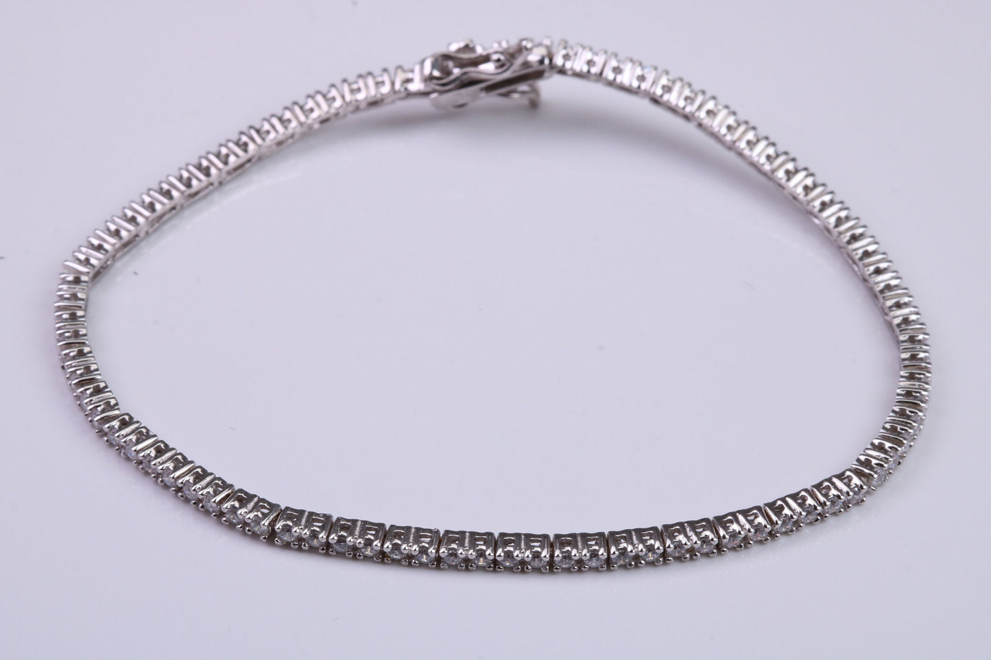 Cubic Zirconia set Tennis Bracelet, made from solid Sterling Silver