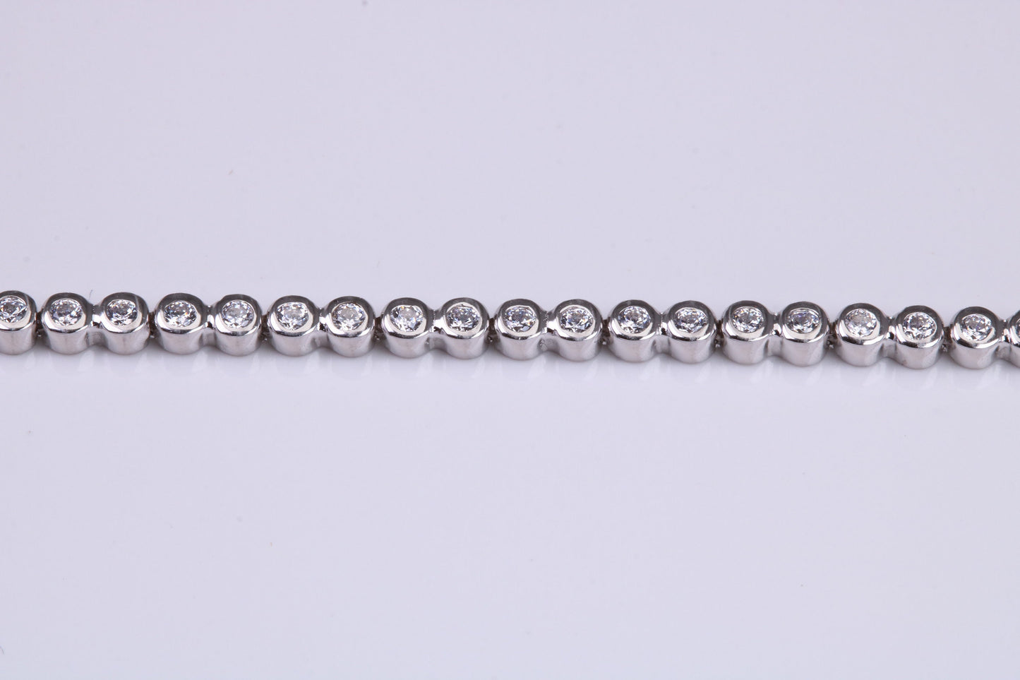 Cubic Zirconia set Tennis Bracelet, made from solid Sterling Silver