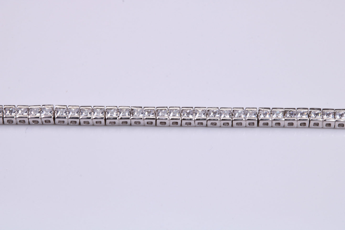 Cubic Zirconia set Tennis Bracelet, made from solid Sterling Silver