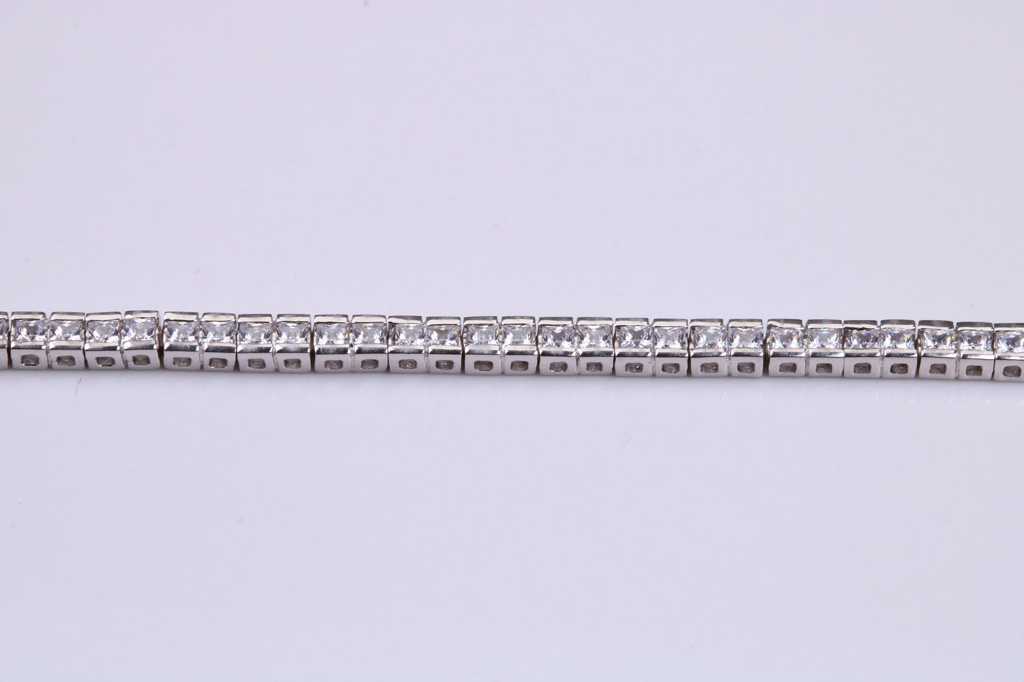 Cubic Zirconia set Tennis Bracelet, made from solid Sterling Silver