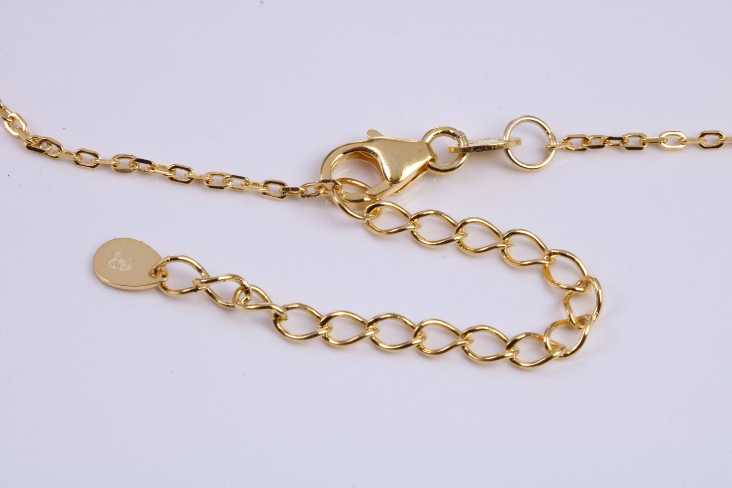 Flower Cubic Zirconia set Necklace, made from solid Sterling Silver, Length Adjustable Chain, 18ct Yellow Gold Plated