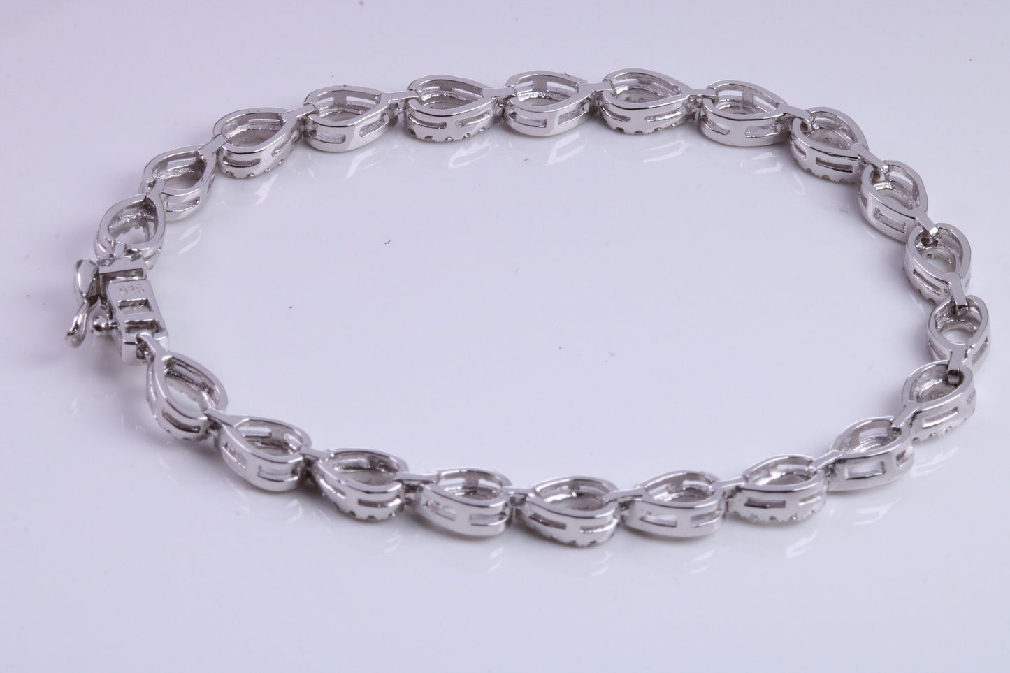 Cubic Zirconia set Bracelet, made from solid Sterling Silver