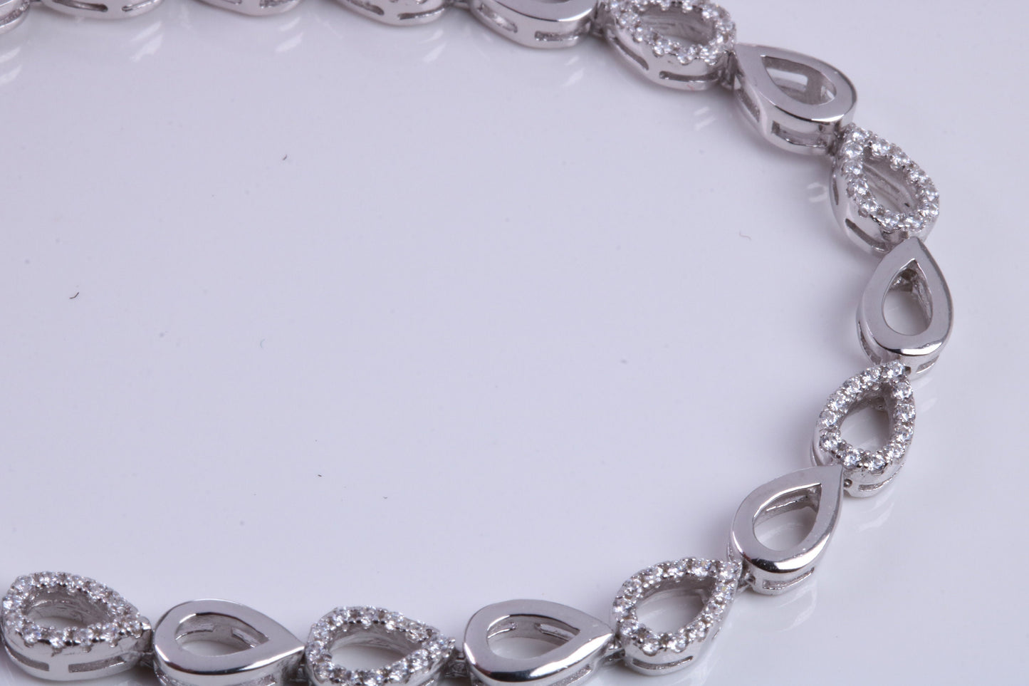 Cubic Zirconia set Bracelet, made from solid Sterling Silver