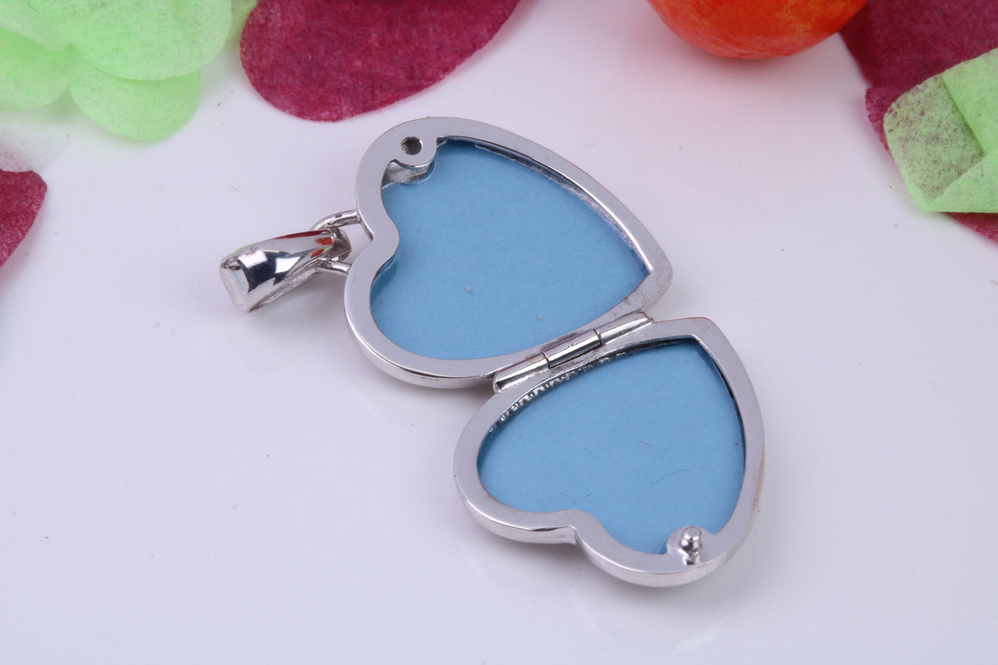 16 mm Heart Shaped Locket, Made from Solid Sterling Silver