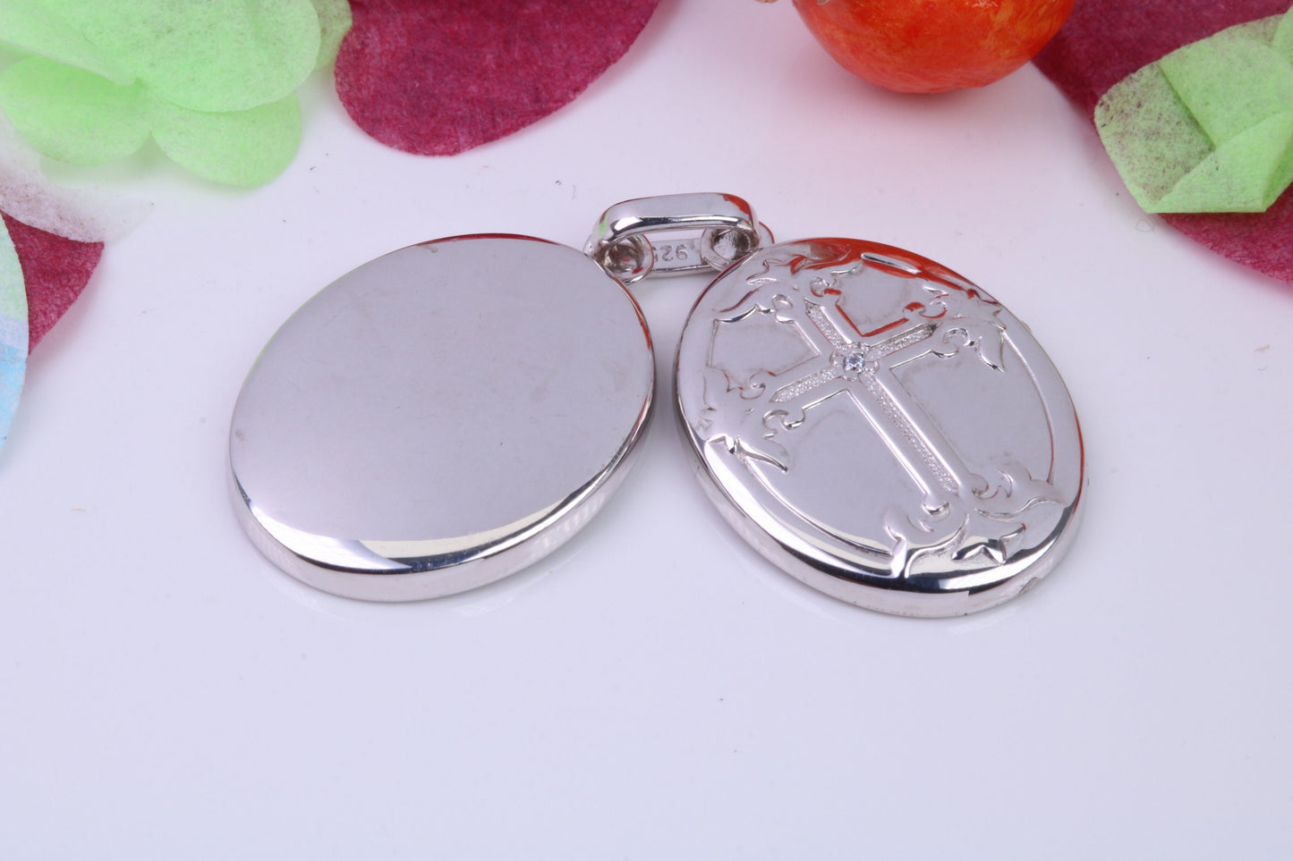 Oval Shaped Locket, Made from Solid Sterling Silver