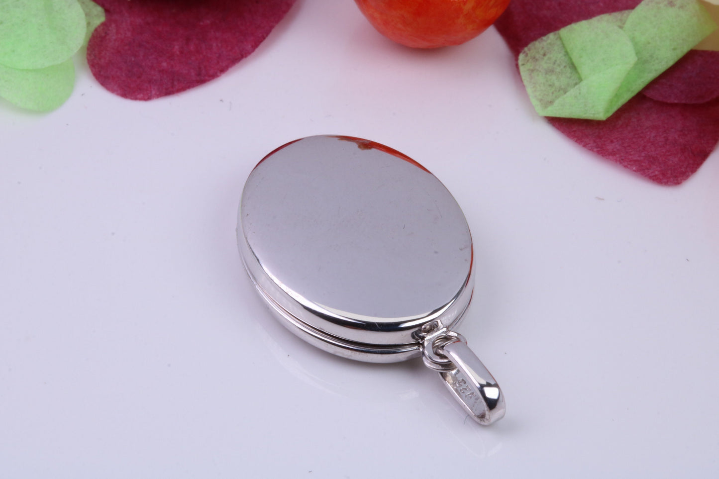 Oval Shaped Locket, Made from Solid Sterling Silver