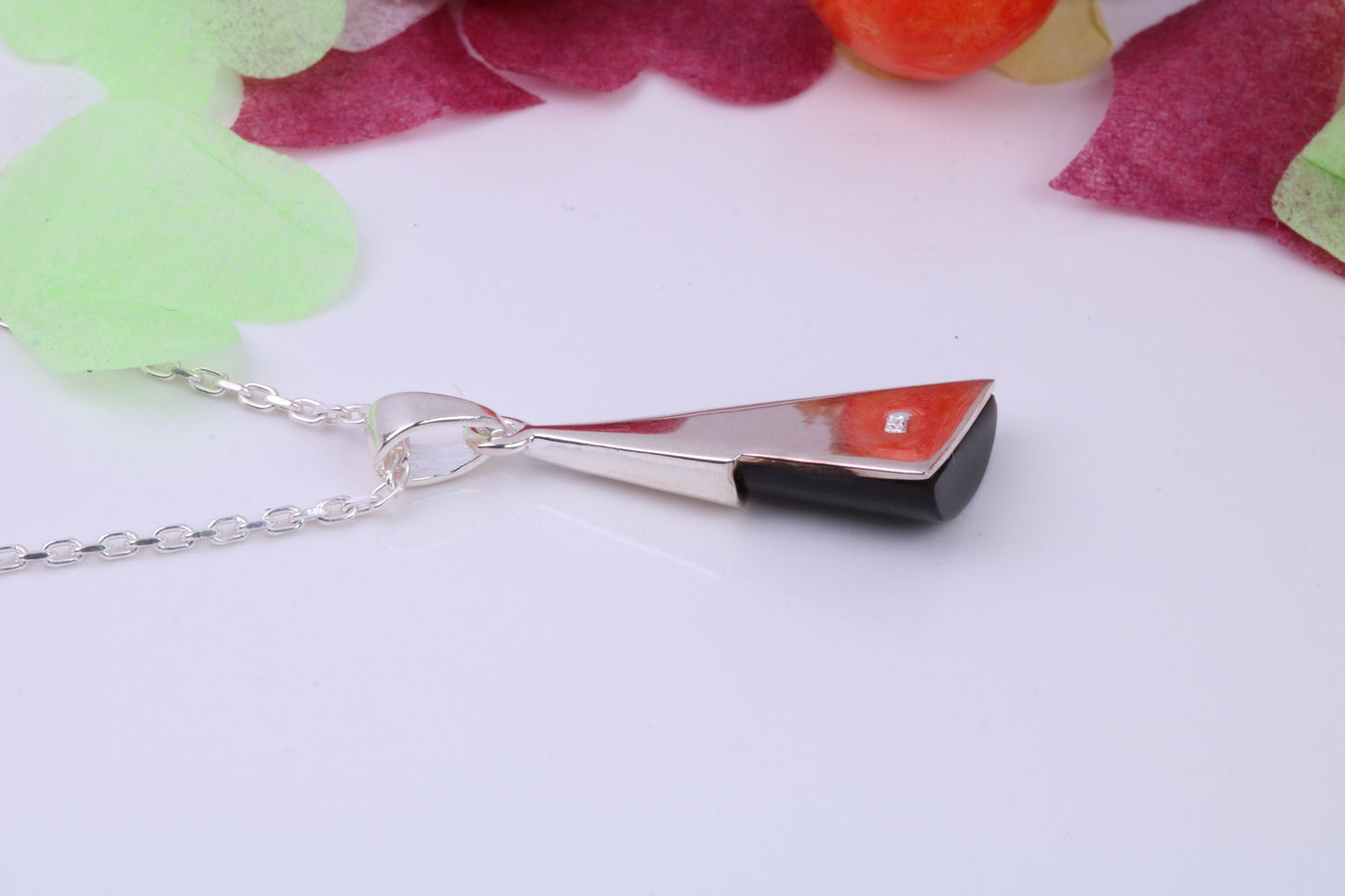 Black Onyx set Necklace, made from solid Sterling Silver