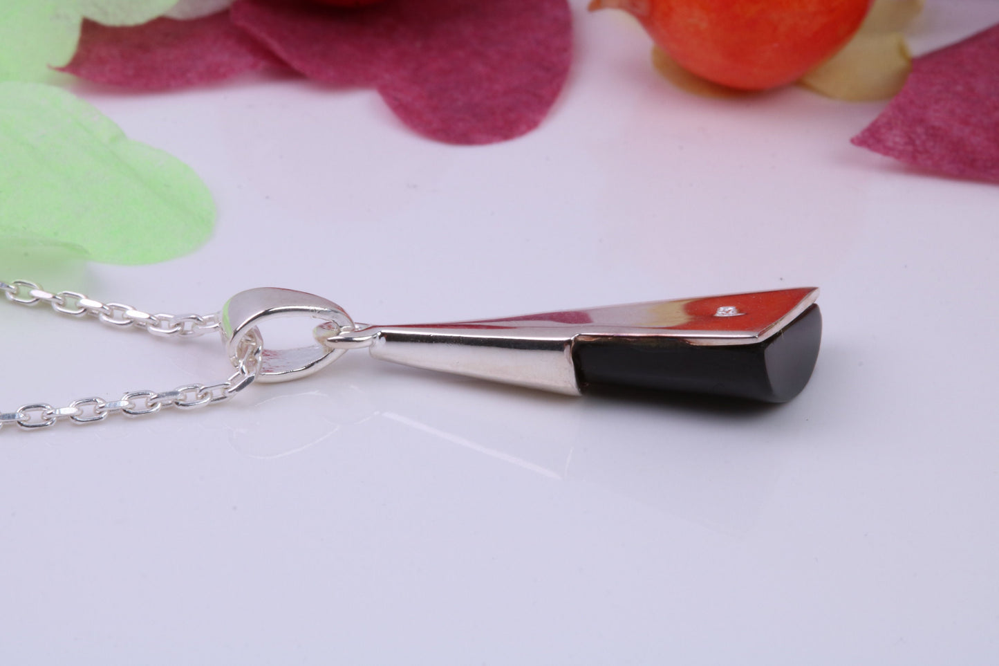 Black Onyx set Necklace, made from solid Sterling Silver