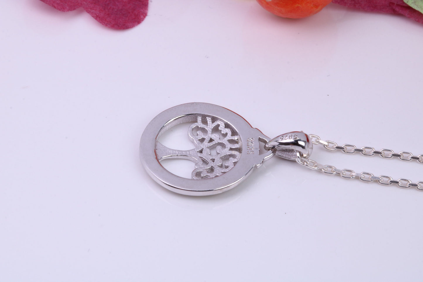 Tree of Life White Opal set Necklace, made from solid Sterling Silver