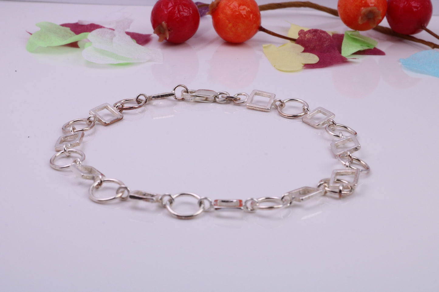 Multi Link Bracelet, made from solid Sterling Silver, 7.50 Inches Long