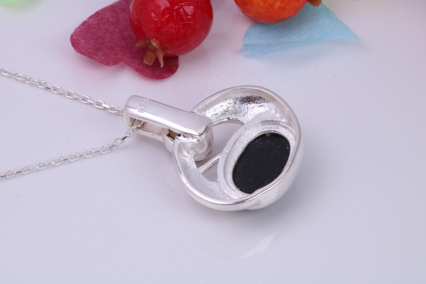 Real Black Jade set Necklace, Made from Solid Sterling Silver, Very Dressy