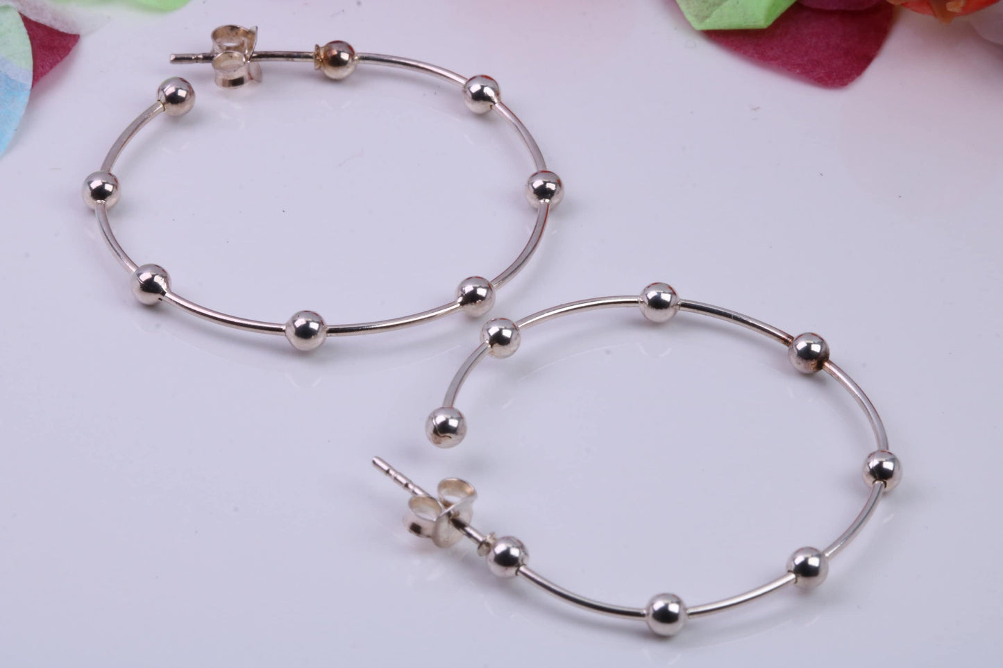 25 mm Round Creole Hoop Earrings Made from 925 Grade Sterling Silver