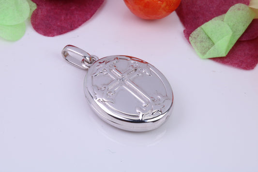 Oval Shaped Locket, Made from Solid Sterling Silver