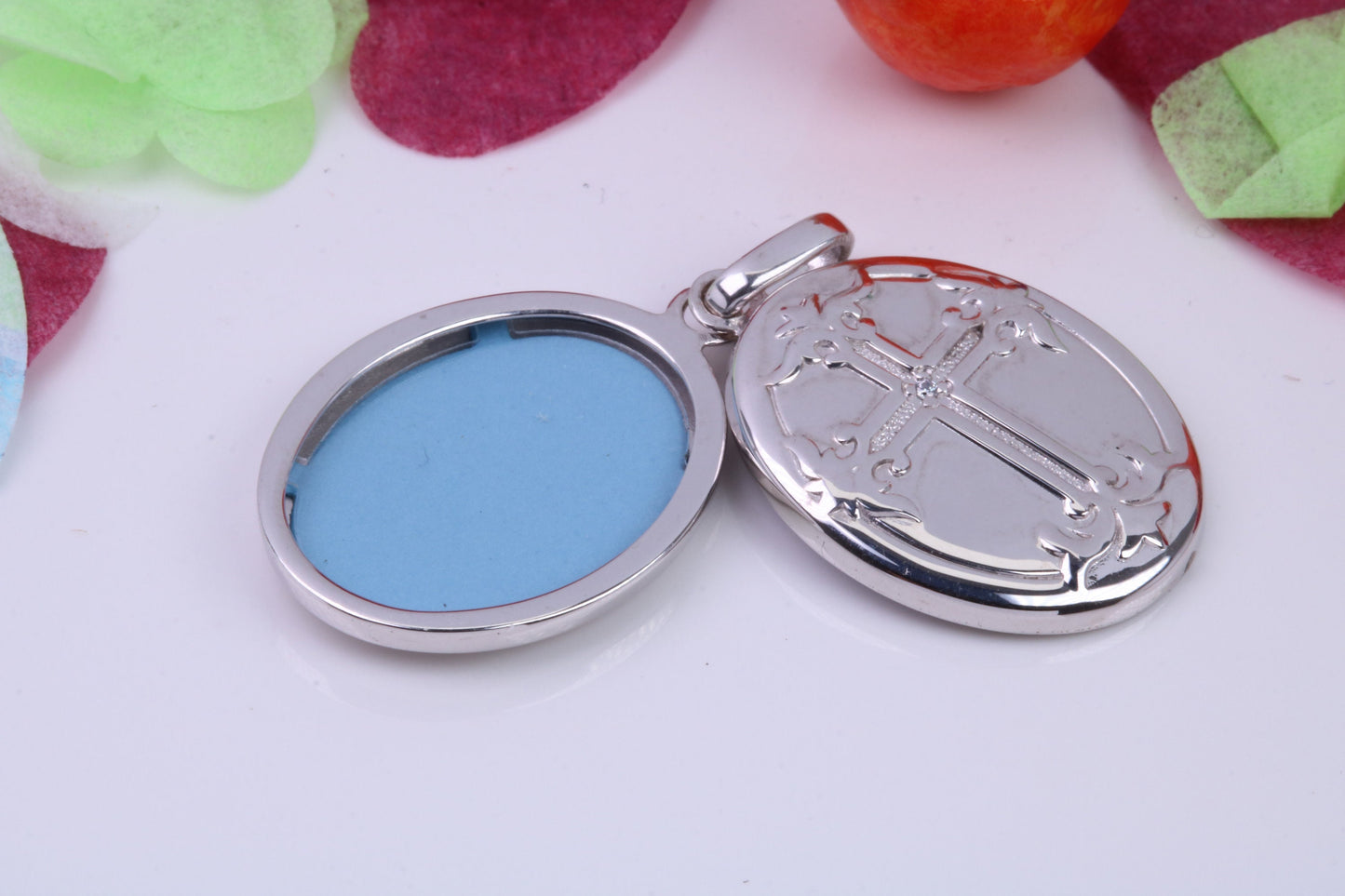 Oval Shaped Locket, Made from Solid Sterling Silver