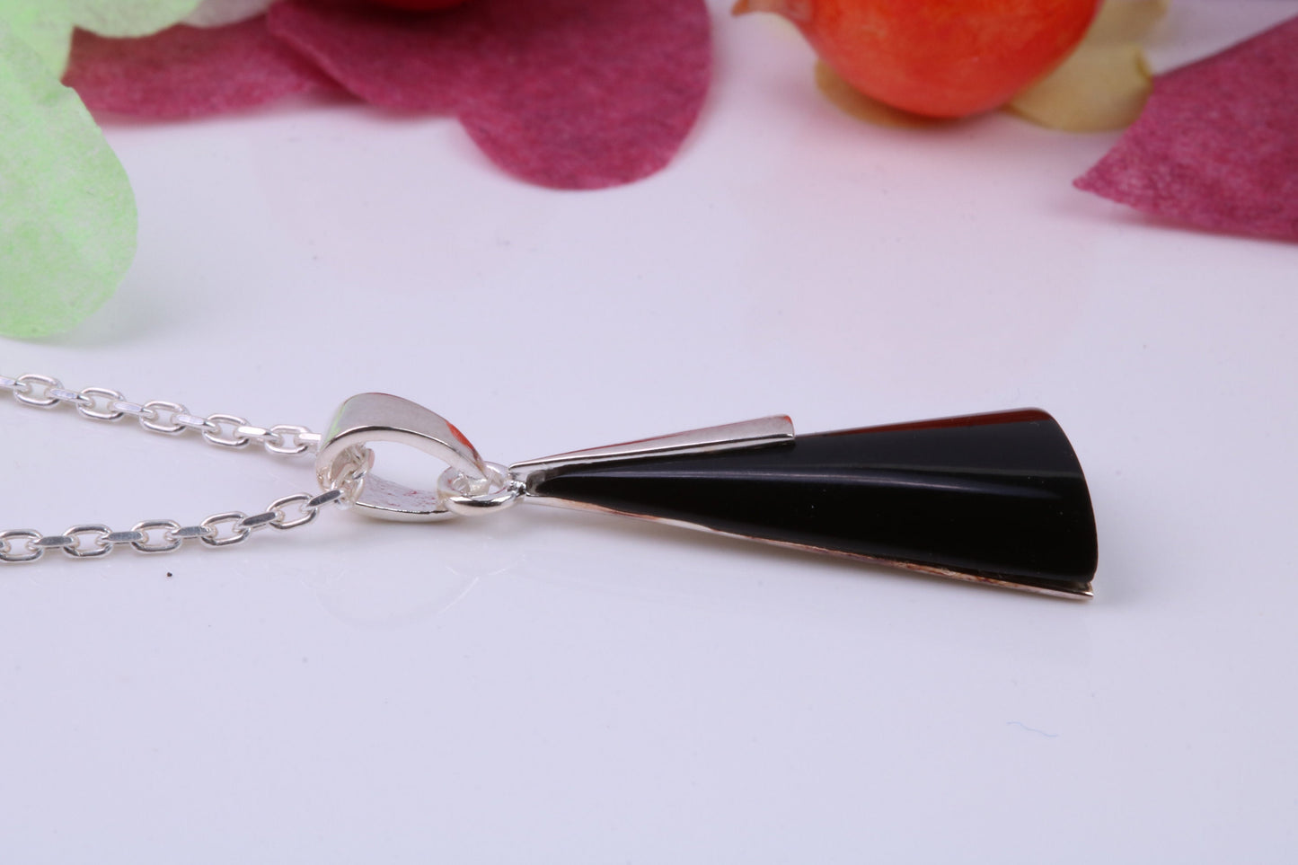 Black Onyx set Necklace, made from solid Sterling Silver