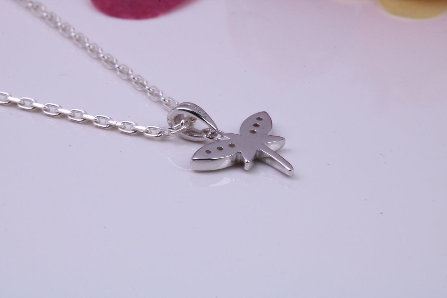 Dragon Fly Cubic Zirconia set Necklace, made from solid Sterling Silver