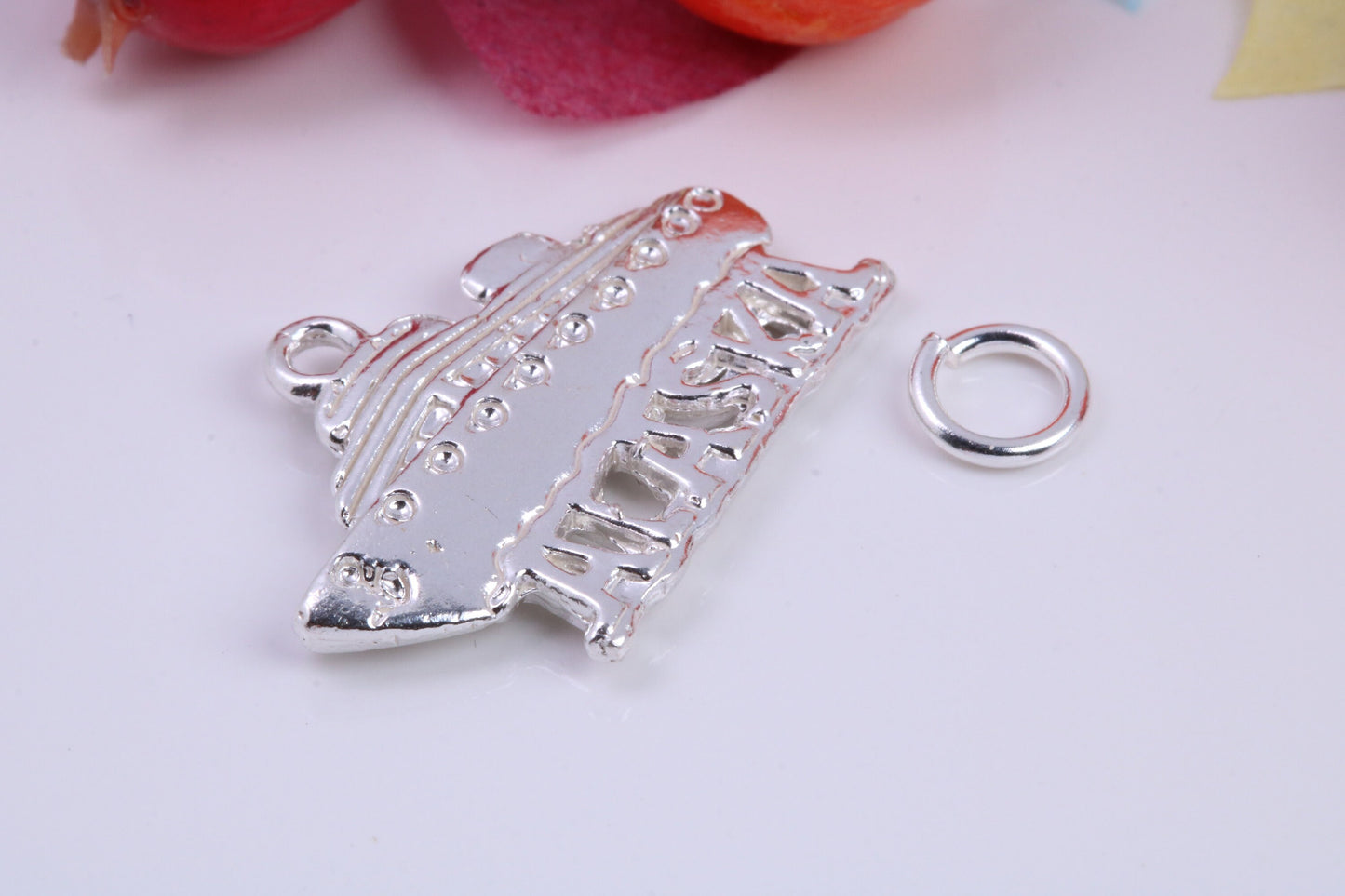Alaska Cruise Charm, Traditional Charm, Made from Solid 925 Grade Sterling Silver, Complete with Attachment Link