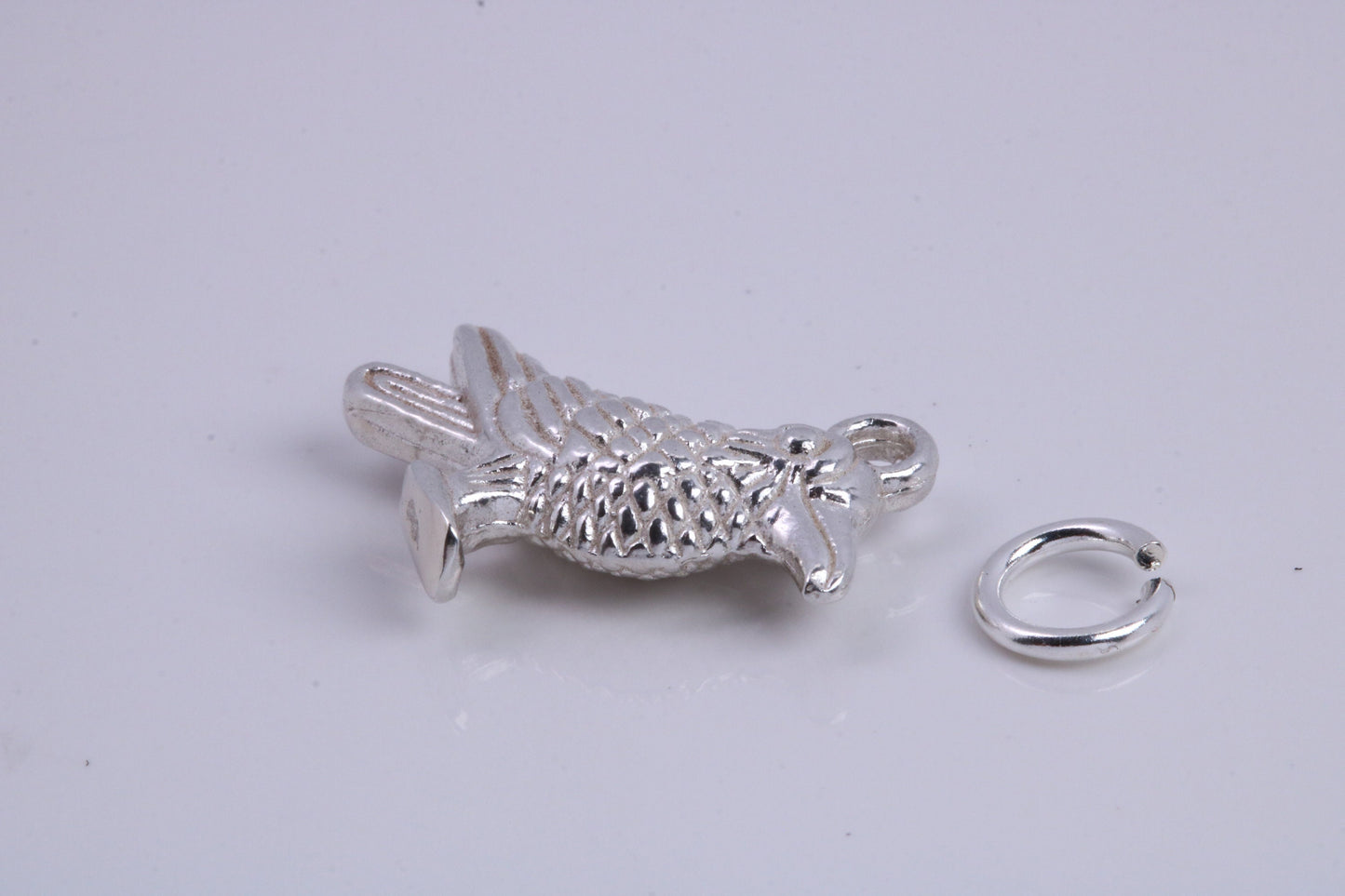 Raven Charm, Traditional Charm, Made from Solid 925 Grade Sterling Silver, Complete with Attachment Link