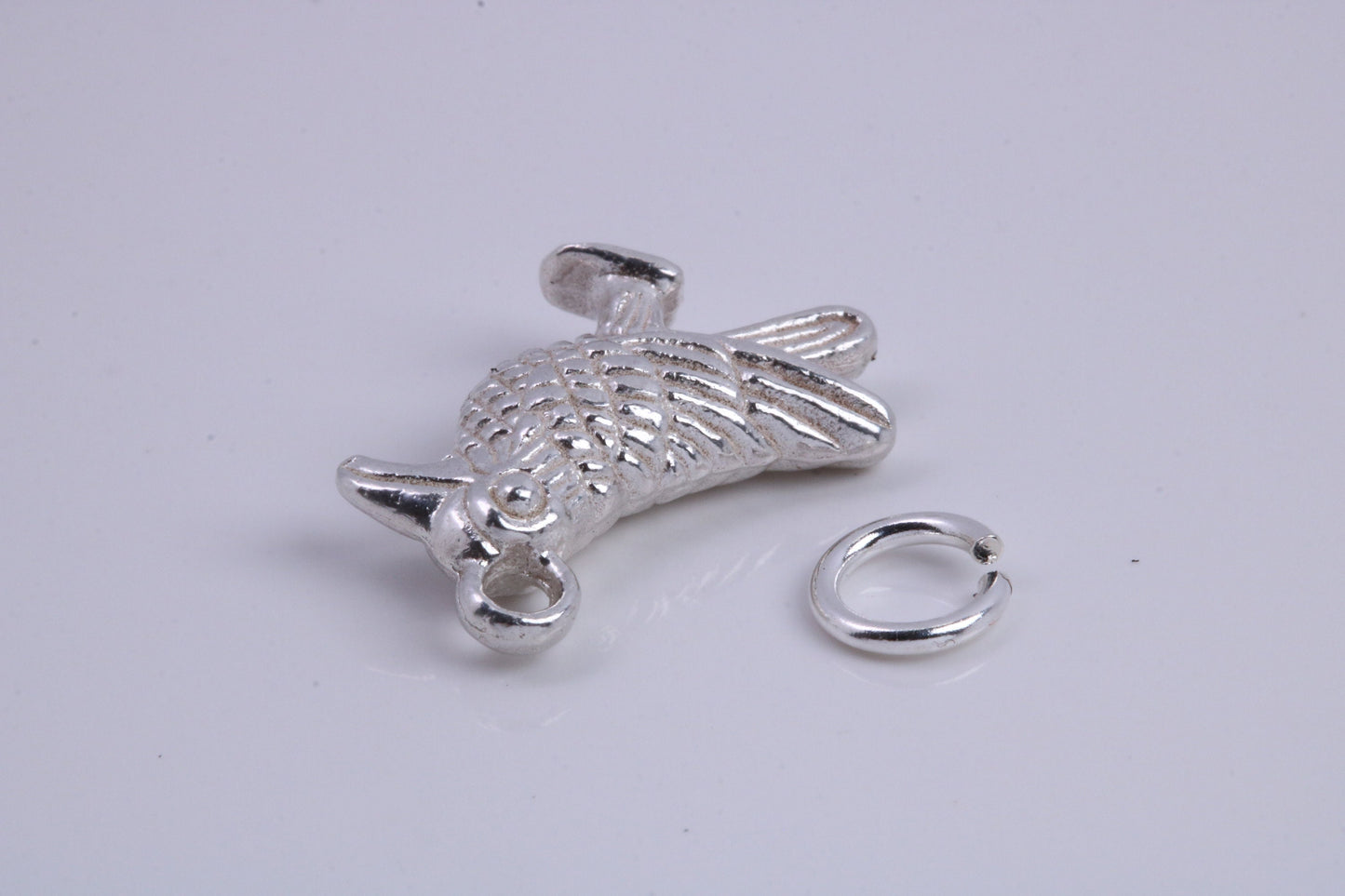 Raven Charm, Traditional Charm, Made from Solid 925 Grade Sterling Silver, Complete with Attachment Link