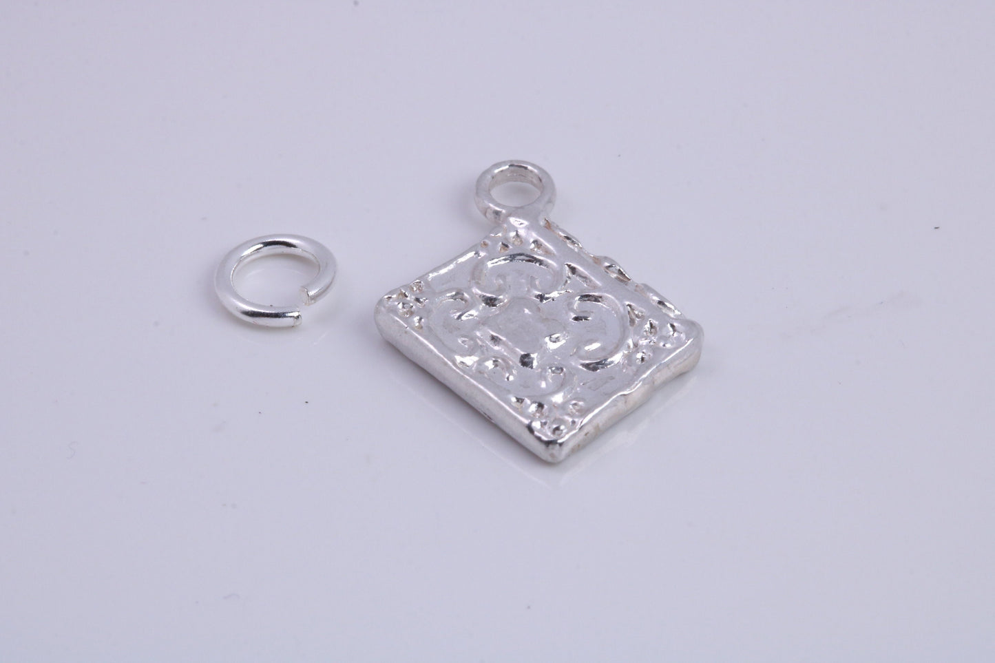 Book of Spells Charm, Traditional Charm, Made from Solid 925 Grade Sterling Silver, Complete with Attachment Link