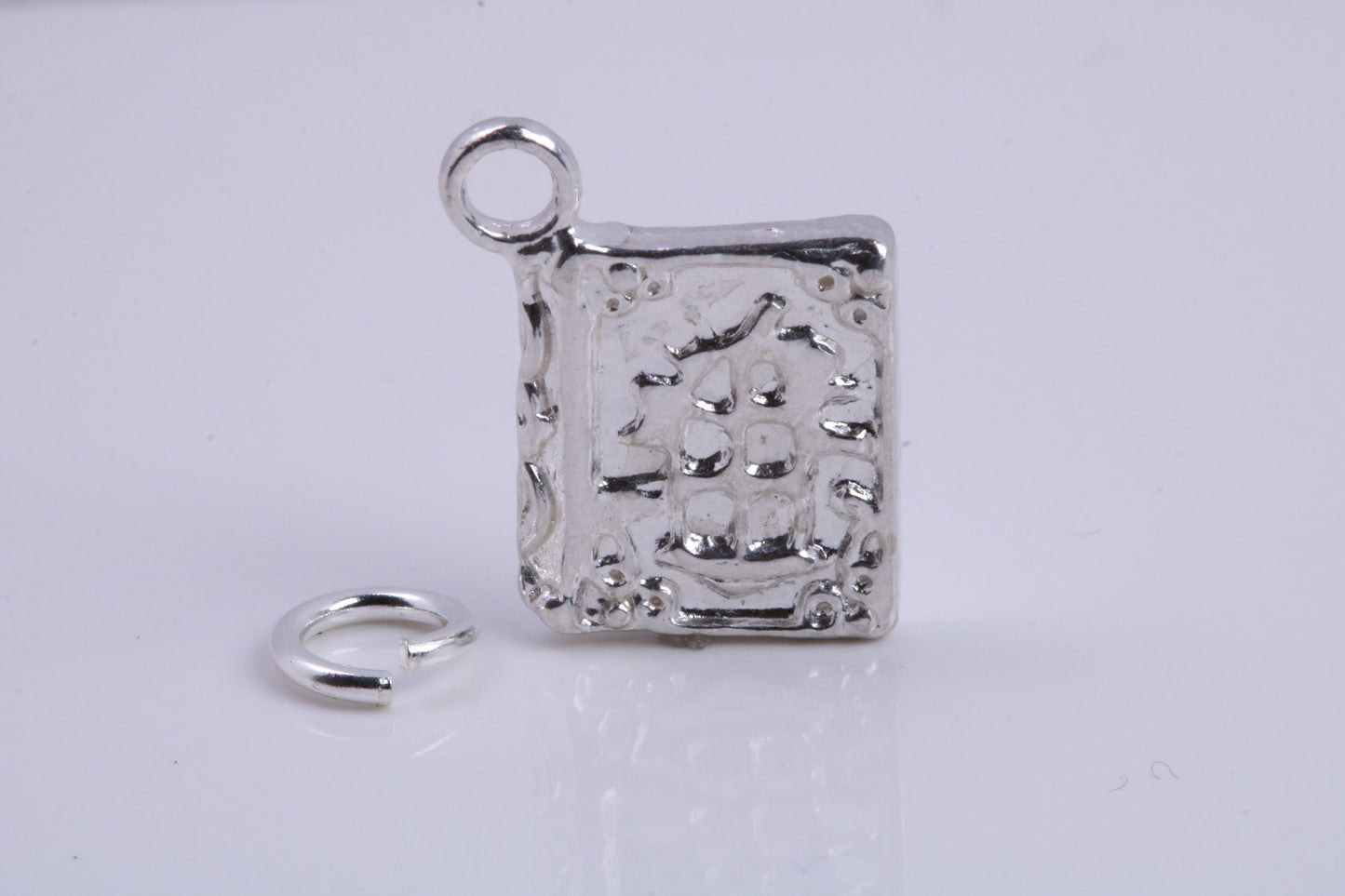 Book of Spells Charm, Traditional Charm, Made from Solid 925 Grade Sterling Silver, Complete with Attachment Link