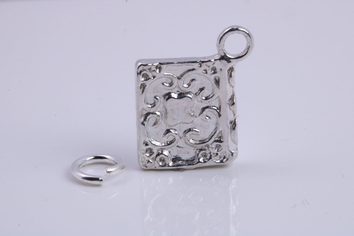 Book of Spells Charm, Traditional Charm, Made from Solid 925 Grade Sterling Silver, Complete with Attachment Link
