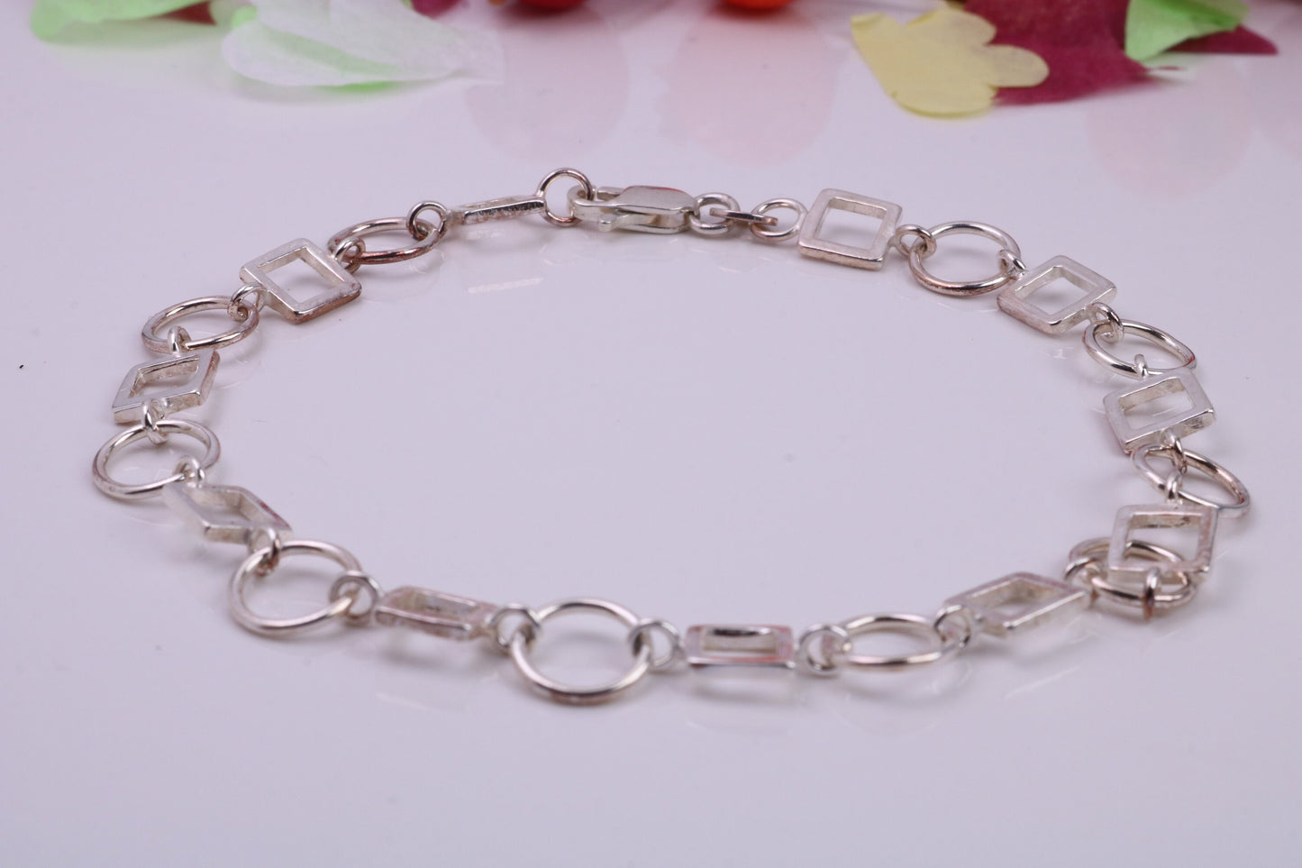 Multi Link Bracelet, made from solid Sterling Silver, 7.50 Inches Long