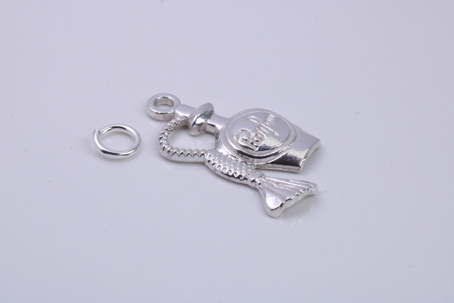 Perfume Bottle Charm, Traditional Charm, Made from Solid 925 Grade Sterling Silver, Complete with Attachment Link