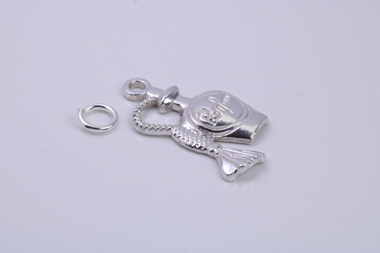 Perfume Bottle Charm, Traditional Charm, Made from Solid 925 Grade Sterling Silver, Complete with Attachment Link