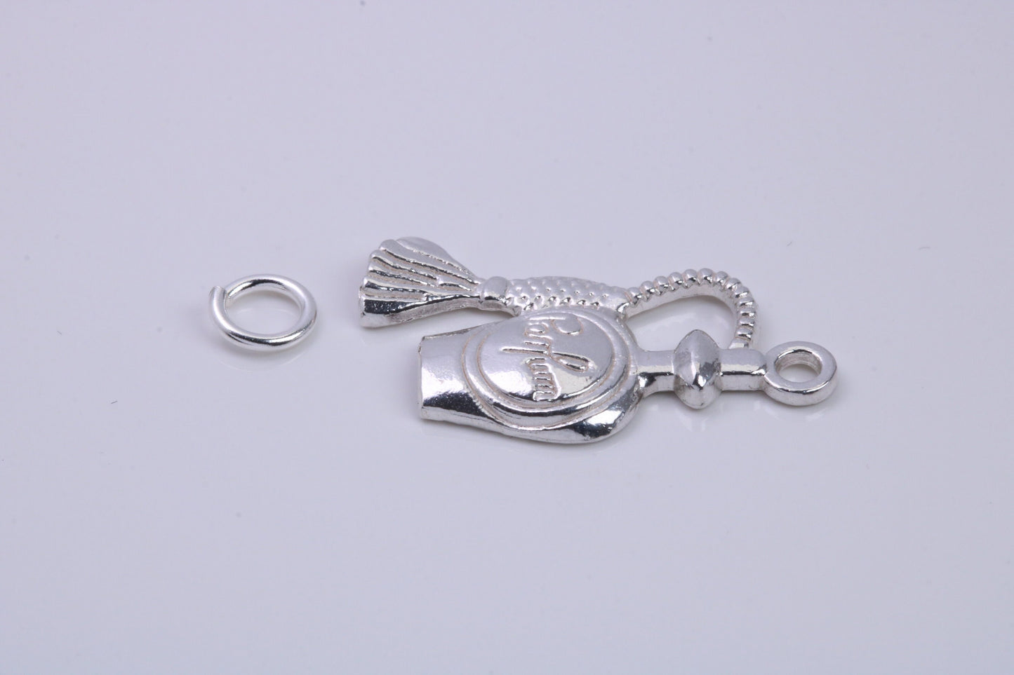 Perfume Bottle Charm, Traditional Charm, Made from Solid 925 Grade Sterling Silver, Complete with Attachment Link