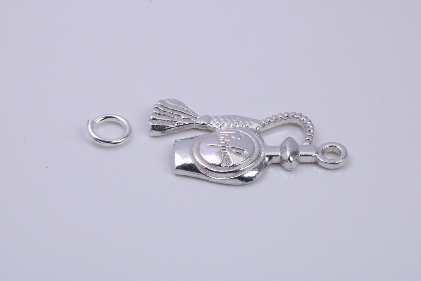 Perfume Bottle Charm, Traditional Charm, Made from Solid 925 Grade Sterling Silver, Complete with Attachment Link