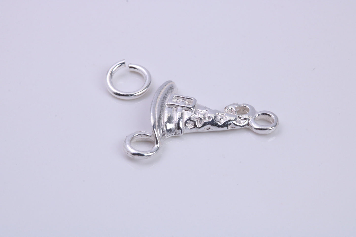 Wizards Hat Charm, Traditional Charm, Made from Solid 925 Grade Sterling Silver, Complete with Attachment Link