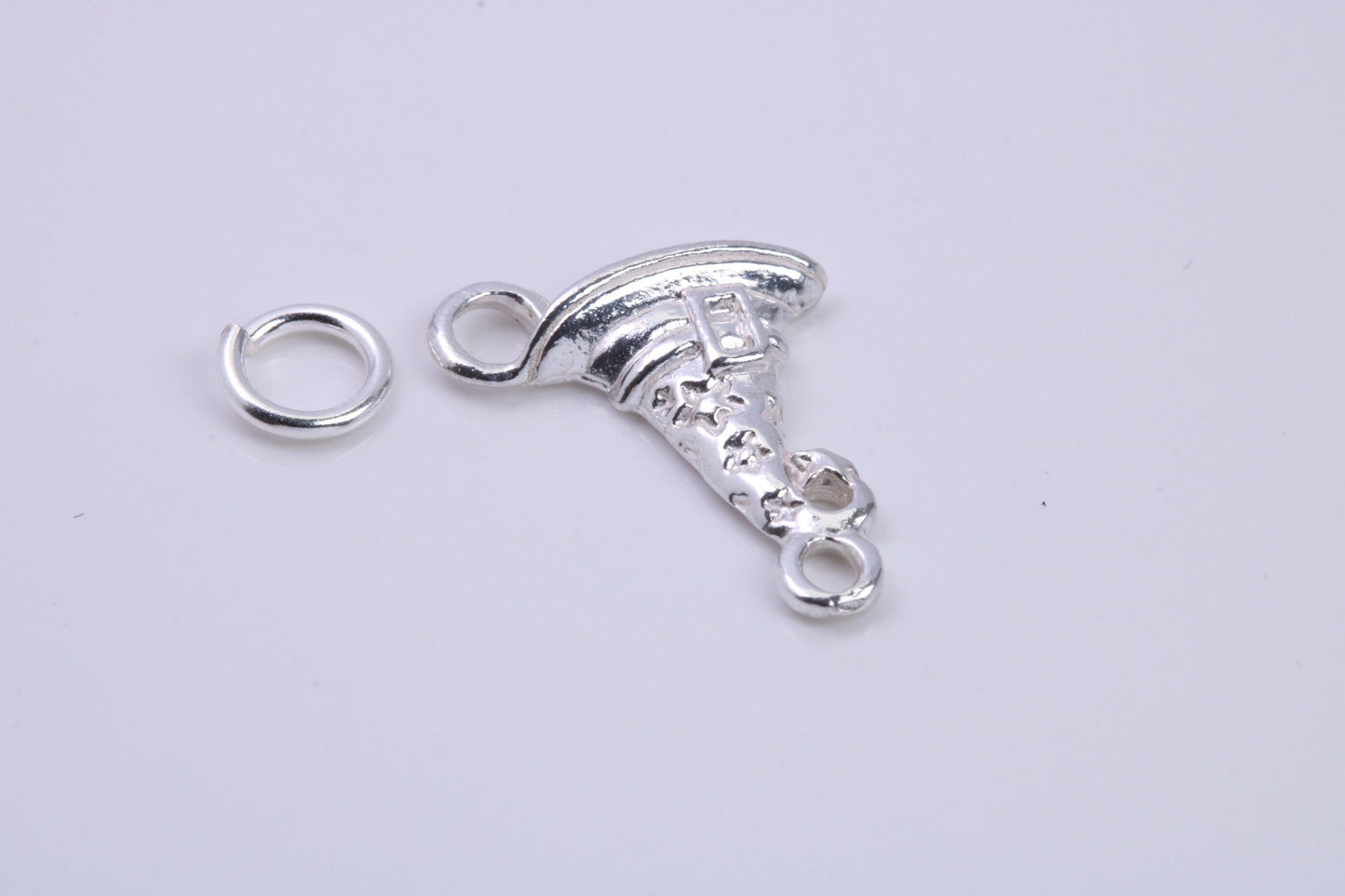 Wizards Hat Charm, Traditional Charm, Made from Solid 925 Grade Sterling Silver, Complete with Attachment Link