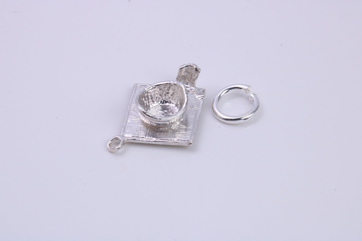 Mortar Hat Charm, Graduation Cap Charm, Traditional Charm, Made from Solid 925 Grade Sterling Silver, Complete with Attachment Link