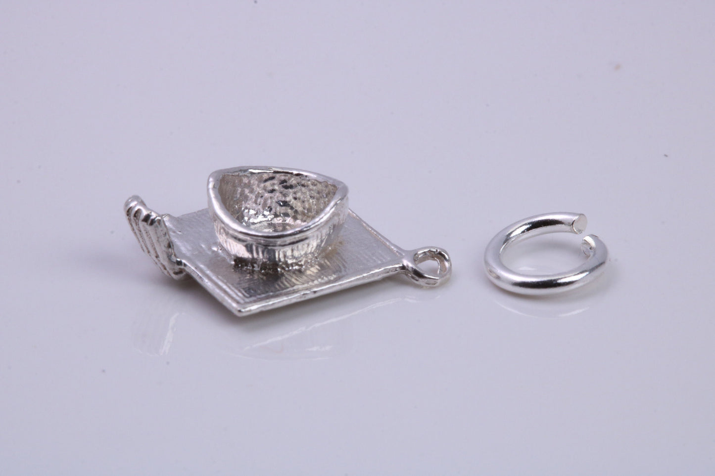 Mortar Hat Charm, Graduation Cap Charm, Traditional Charm, Made from Solid 925 Grade Sterling Silver, Complete with Attachment Link