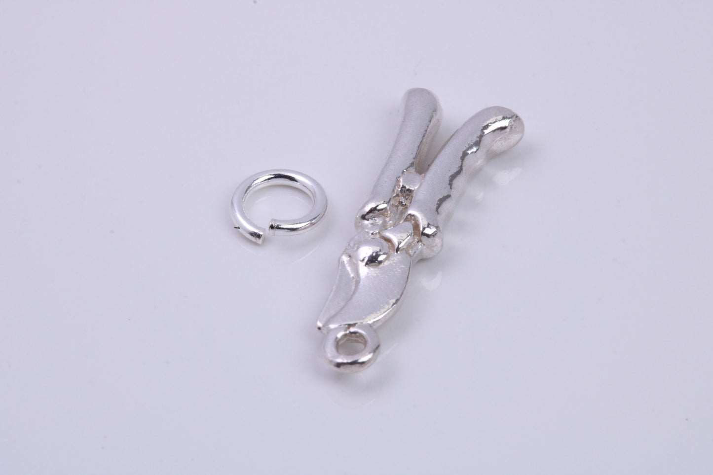 Garden Secateurs Charm, Traditional Charm, Made from Solid 925 Grade Sterling Silver, Complete with Attachment Link