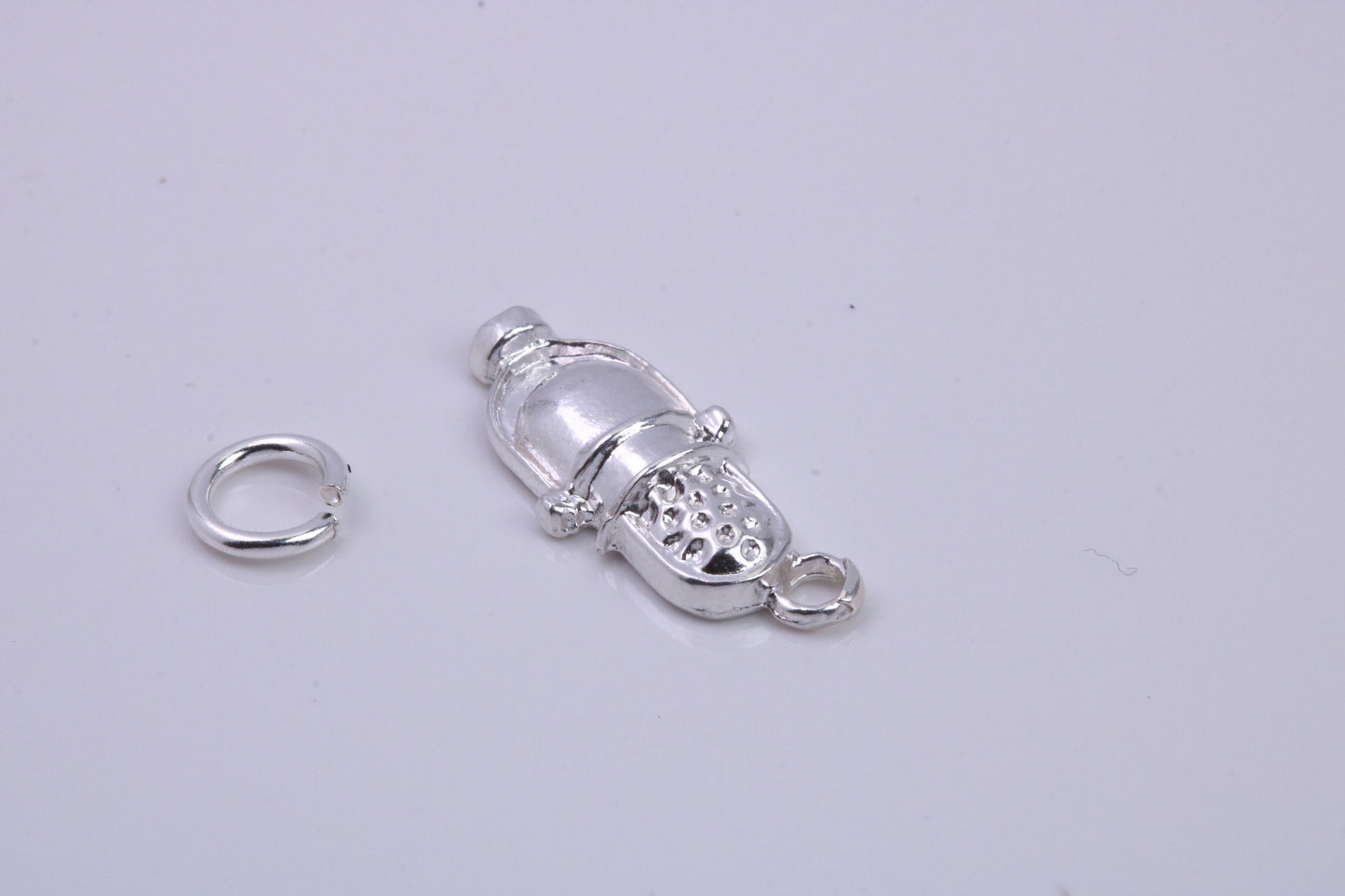 Antique Microphone Charm, Traditional Charm, Made from Solid 925 Grade Sterling Silver, Complete with Attachment Link