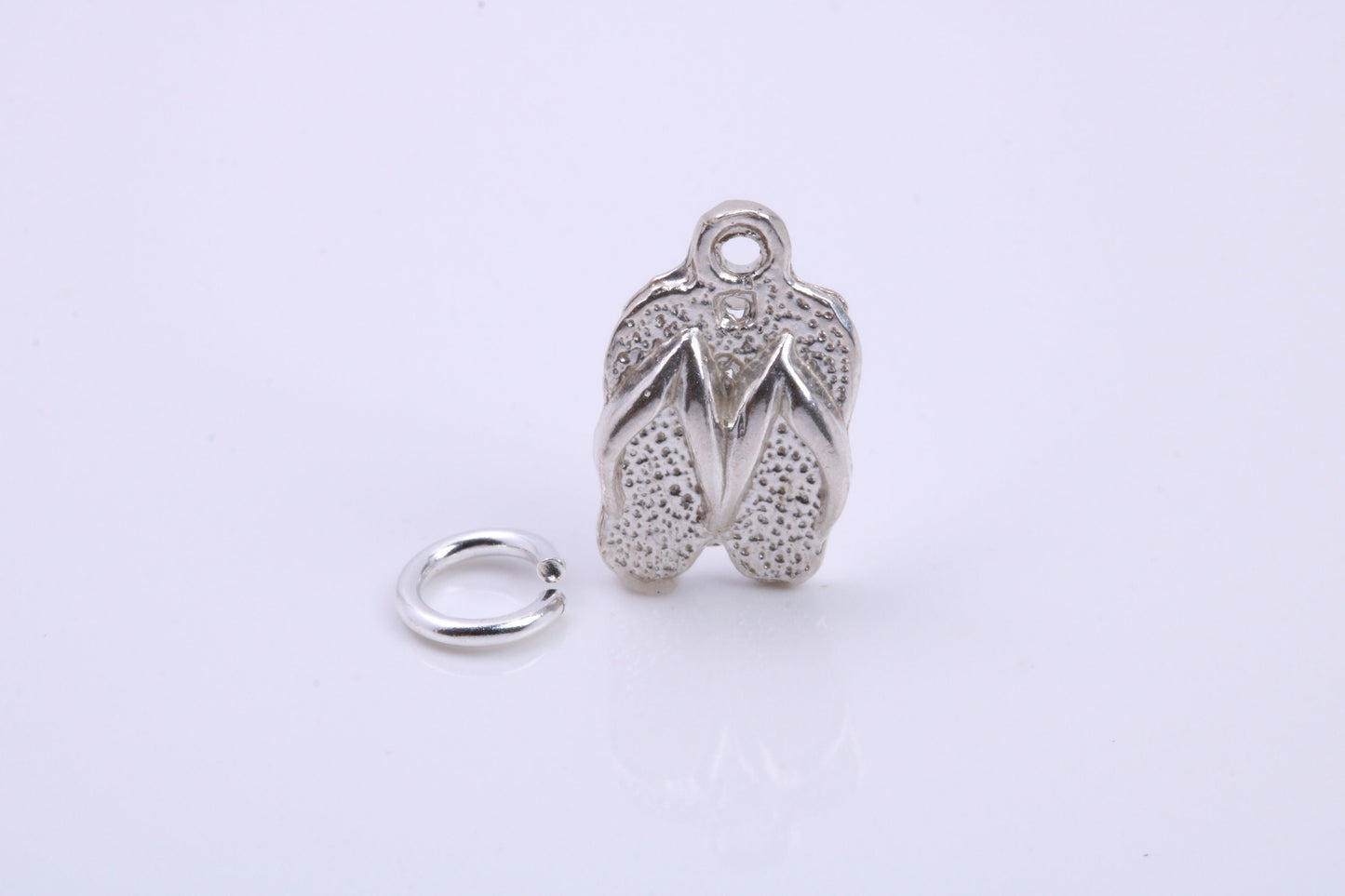 Flip Flops Charm, Traditional Charm, Made from Solid 925 Grade Sterling Silver, Complete with Attachment Link