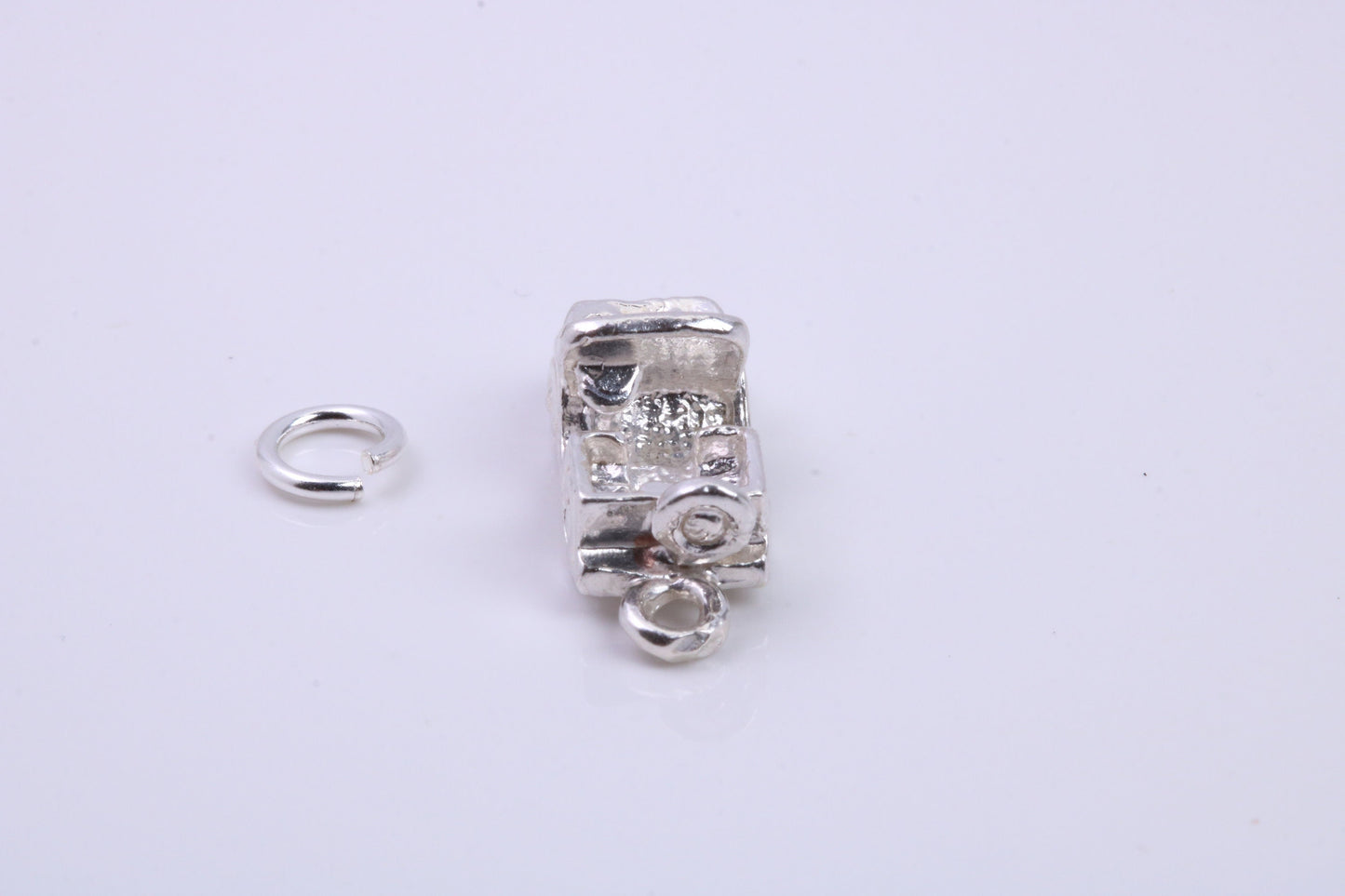 Car Charm, Traditional Charm, Made from Solid 925 Grade Sterling Silver, Complete with Attachment Link