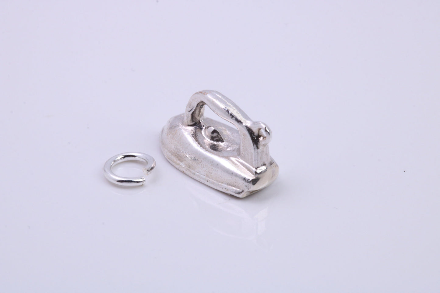 Iron Charm, Traditional Charm, Made from Solid 925 Grade Sterling Silver, Complete with Attachment Link