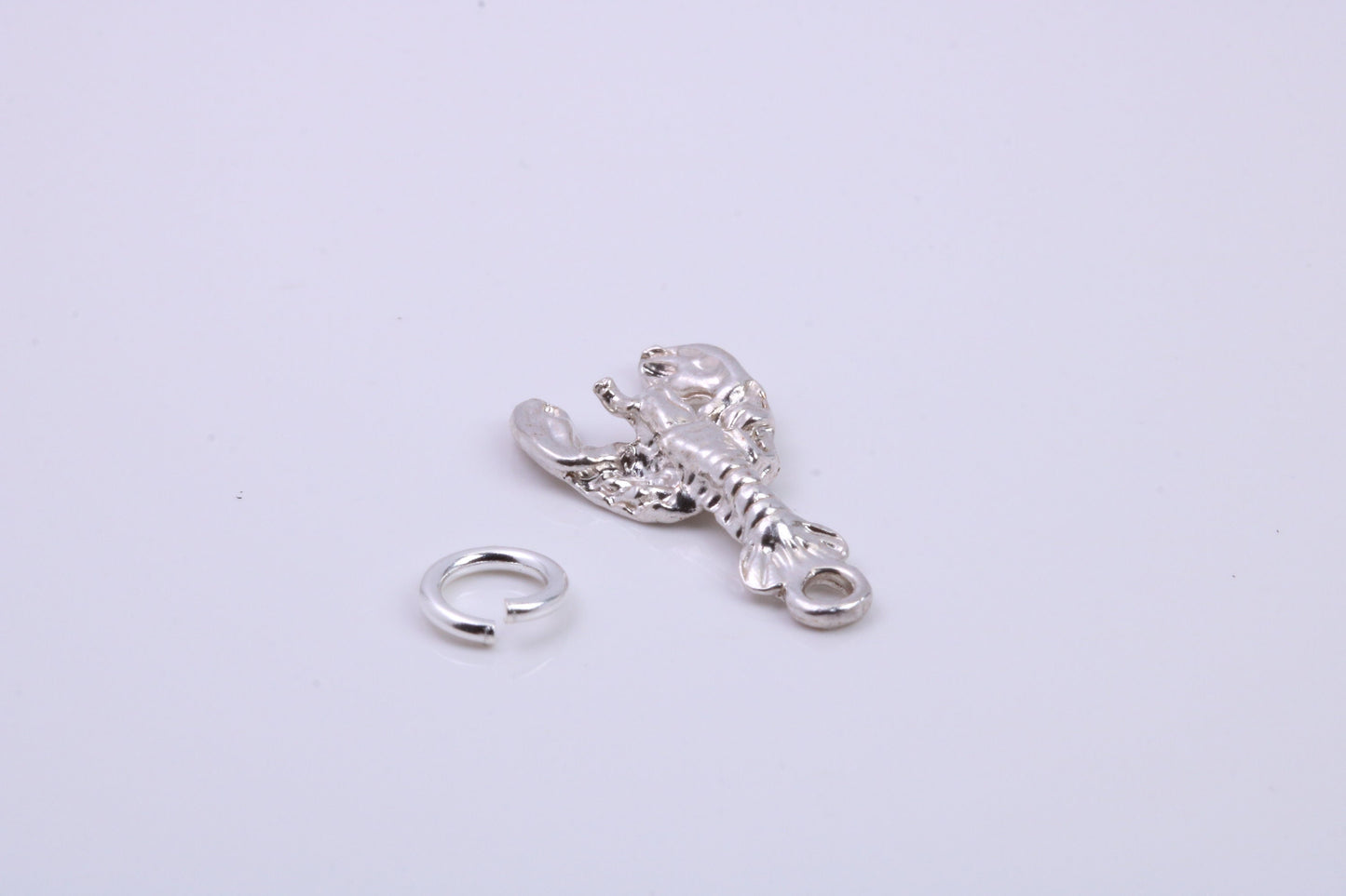 Lobster Charm, Traditional Charm, Made from Solid 925 Grade Sterling Silver, Complete with Attachment Link