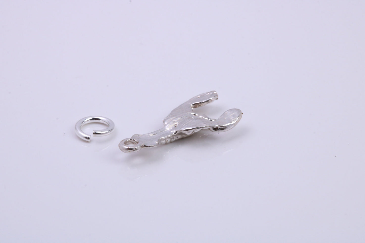 Lobster Charm, Traditional Charm, Made from Solid 925 Grade Sterling Silver, Complete with Attachment Link