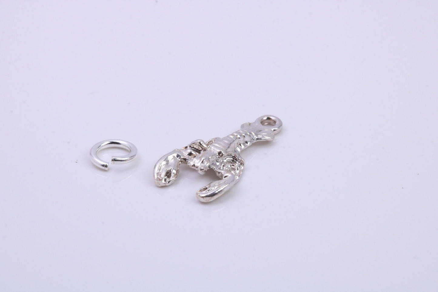 Lobster Charm, Traditional Charm, Made from Solid 925 Grade Sterling Silver, Complete with Attachment Link
